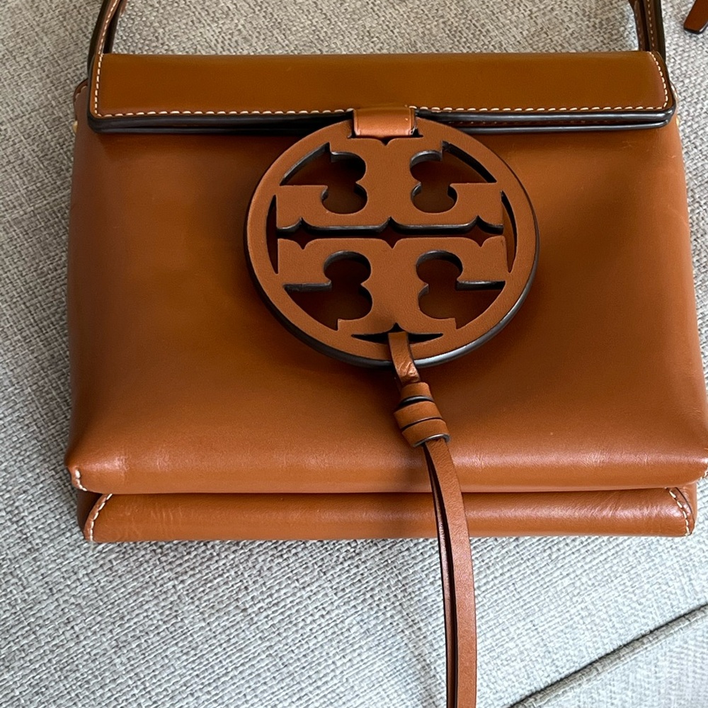 Tory Burch Miller Cross-Body Bag Aged Camello